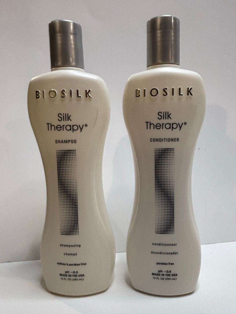 BioSilk Silk Therapy Shampoo & Conditioner Set 12 oz Each NEW